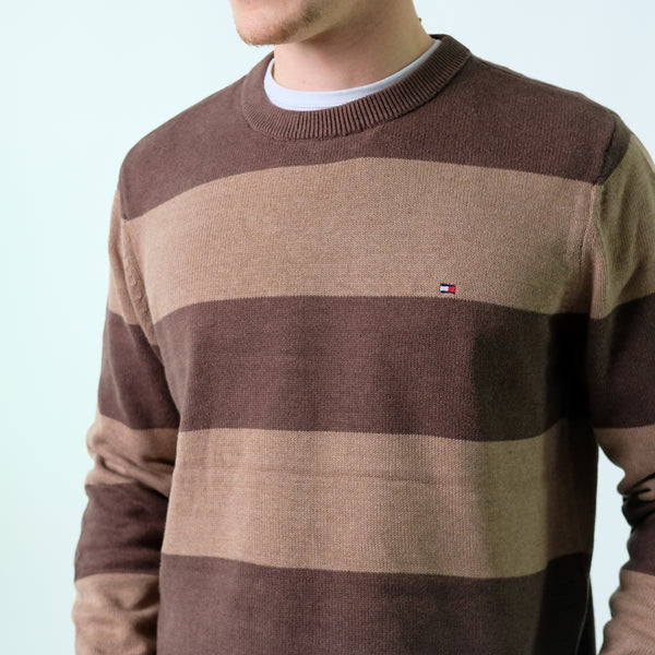 Brown y2ks Tommy Hilfiger Knit Sweatshirt (L)